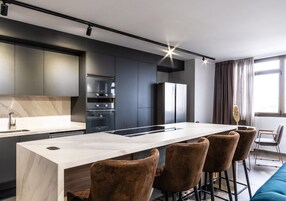 总统套房 | 私人厨房 | 冰箱、微波炉、炉灶、电热水壶