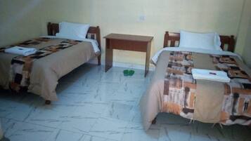 Double or Twin Room | Desk, bed sheets