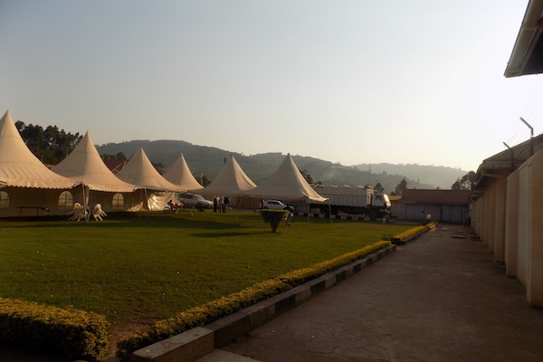 Outdoor banquet area