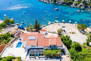 Aerial view - Mata Family Apartments - One Bedroom Apartment with Terrace and Sea View (Molunat)