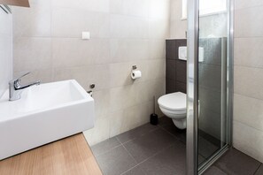Ducha, secador de pelo, toallas