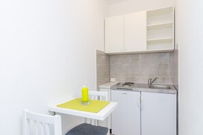 Fridge, stovetop, cookware/dishes/utensils