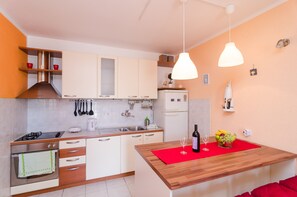 Fridge, oven, stovetop, dishwasher