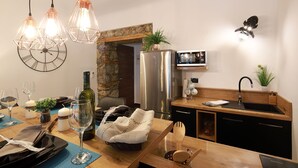 Deluxe Apartment, 1 Bedroom (Sail 1) | Private kitchen | Full-size fridge, microwave, stovetop, cookware/dishes/utensils - Luxury Apartments Sail (Rijeka)