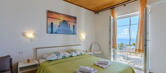 Rooms Sani- Double Room with Terrace and Sea View (S2)