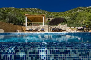 A heated pool