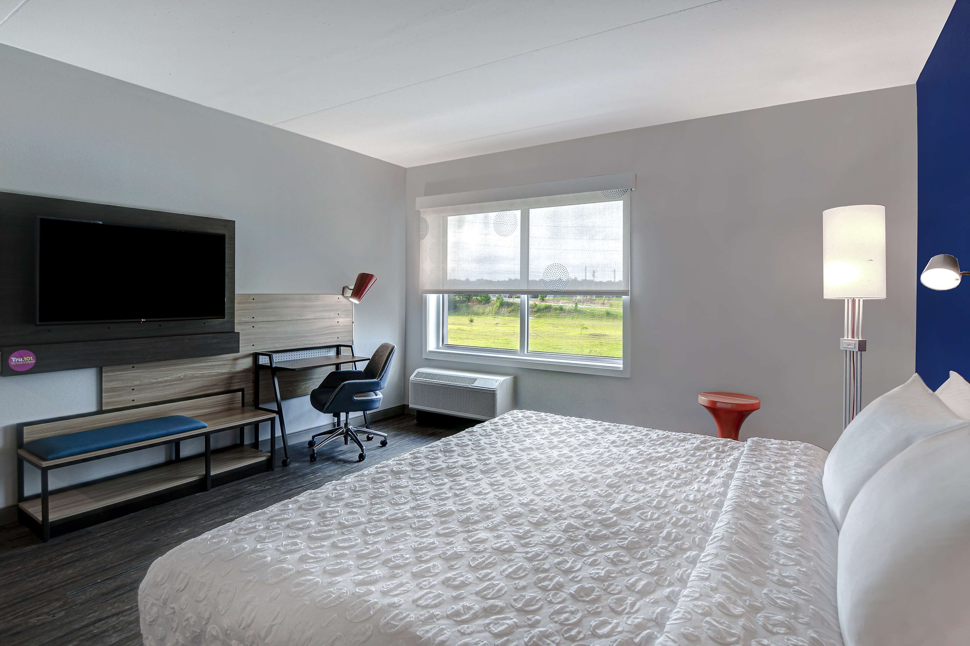 Ropa de cama hipoalergénica, camas con pillow-top y escritorio 