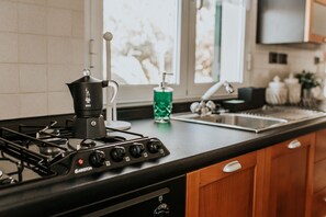 Fridge, oven, stovetop, coffee/tea maker - La Vivagna - Sea view house among the olive trees (Leivi)