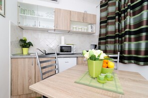 Fridge, microwave, stovetop, coffee/tea maker - Apartments Kapelica - Studio apartment (Dubrovnik)