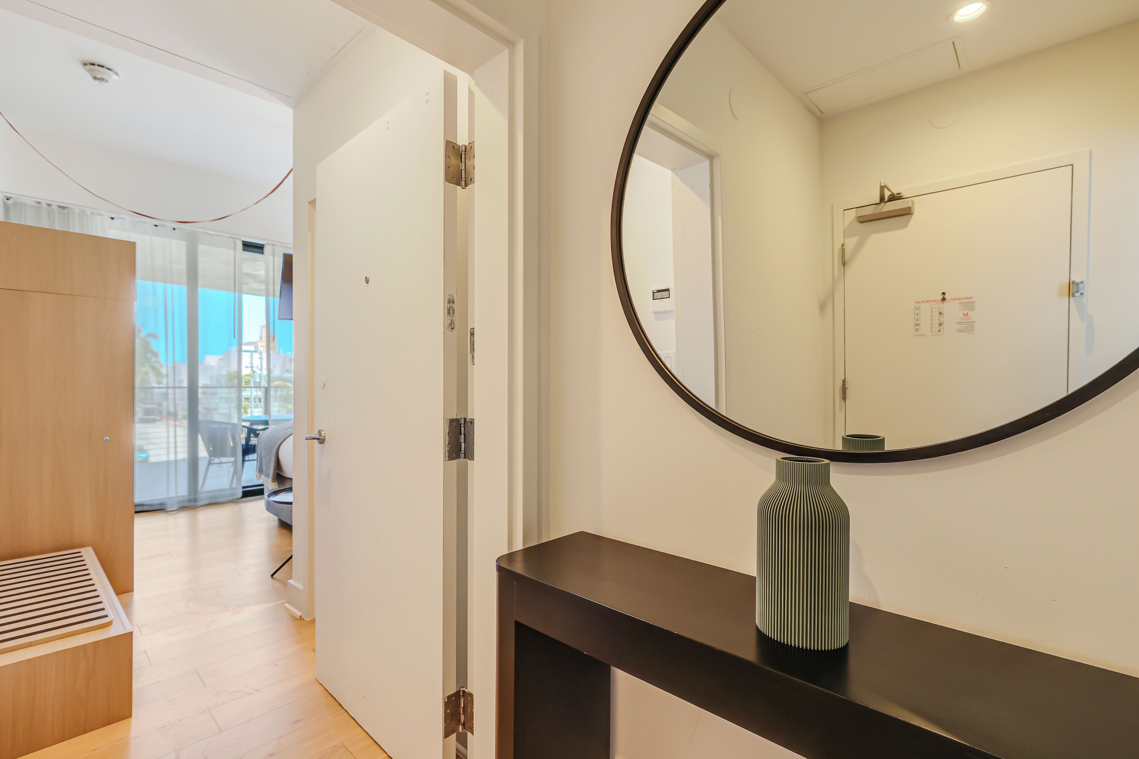 premium suite, city view, corner | minibar, in-room safe, desk, laptop workspace