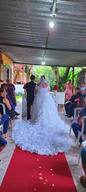 Área externa para banquete