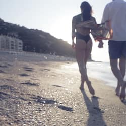 On the beach