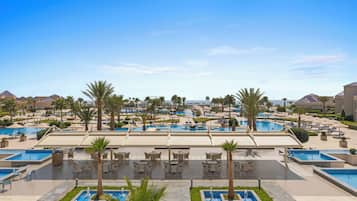 Indoor pool, 6 outdoor pools, open 10:00 AM to 5:00 PM, pool umbrellas