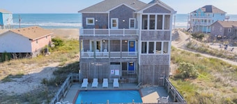 SUMMER SAVINGS - Semi-Oceanfront Dog Friendly w/ Pool, Hot Tub, Game & Media Rms