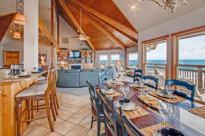 Dining - Premier Oceanfront w/ Private Pool, Hot Tub, Elevator, Sauna, Theater, Game Room (Avon)