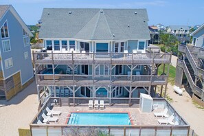 Exterior - Premier Oceanfront w/ Private Pool, Hot Tub, Elevator, Sauna, Theater, Game Room (Avon)