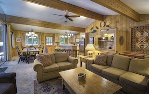 TV, fireplace, DVD player