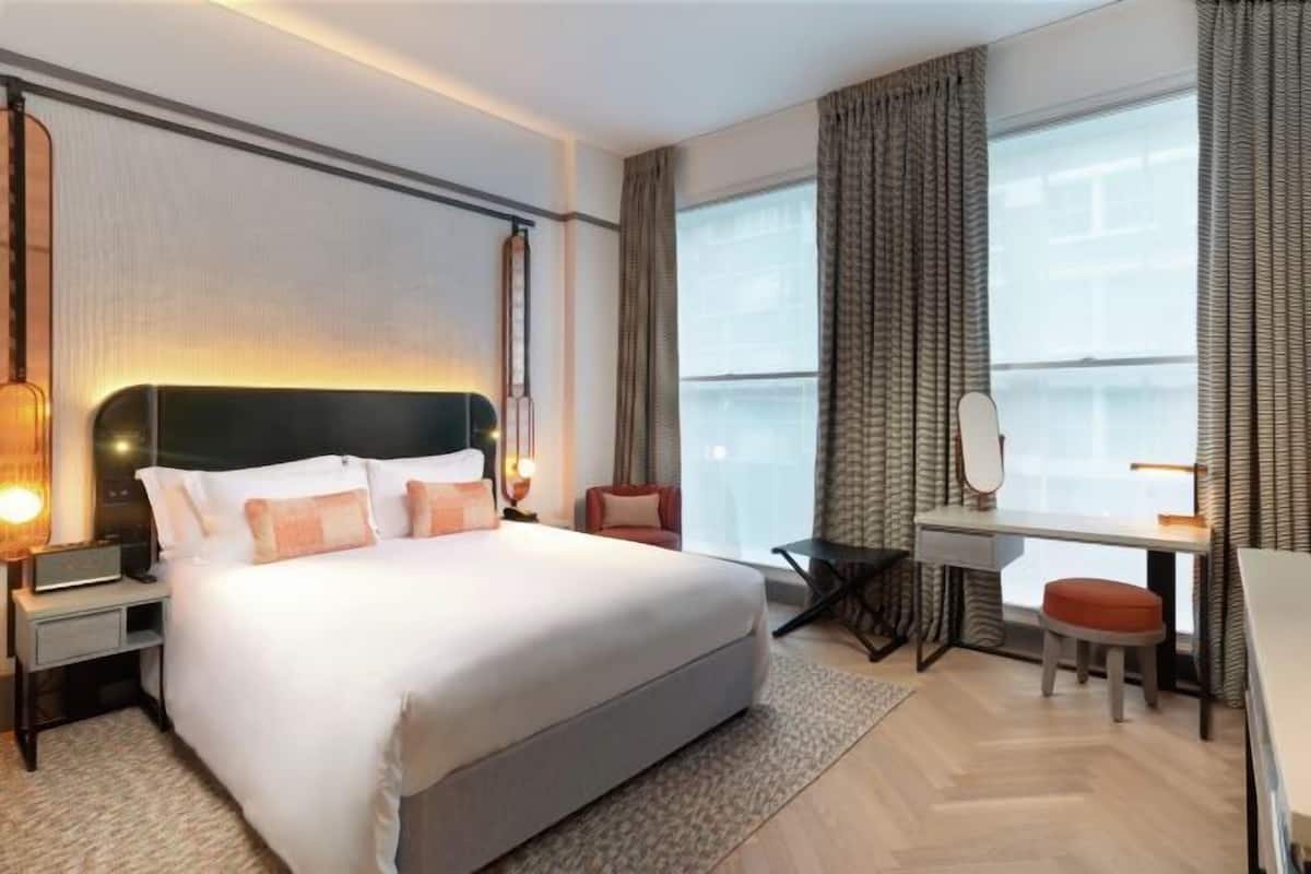 1 bilik tidur, peralatan tempat tidur hipoalergenik, bar mini