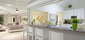 Stovetop, dishwasher, high chair, cookware/dishes/utensils - Villa Giselle (Les Terres Basses)