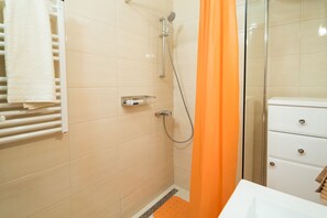 Hair dryer, towels