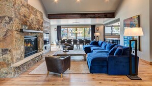 Unclassified image, 3 of 50, button - Stunning downtown 8 bed 6.5 bath, hot tub, pool table, steam room, gas fire pit (Breckenridge)
