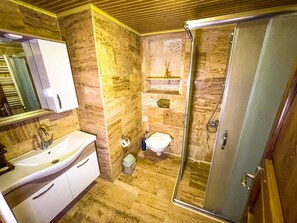 Free toiletries, hair dryer, children's robes, slippers