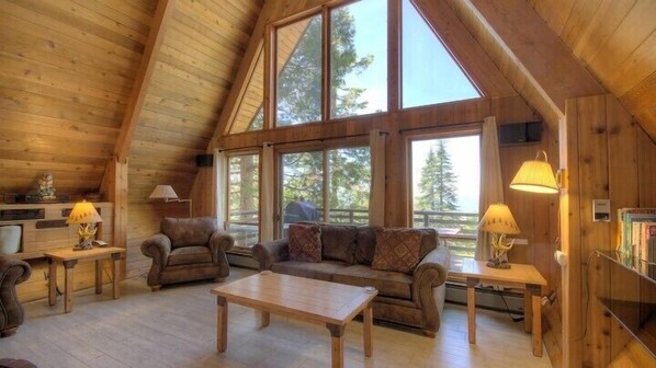 Cabin | Living room | Fireplace