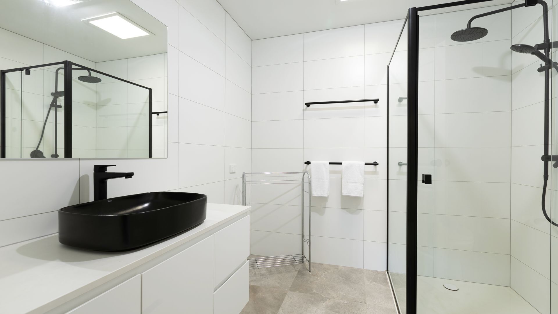 Shower, hair dryer
