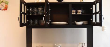 Business Apartment, 1 Double Bed, Non Smoking, Balcony | Private kitchenette | Fridge, dining tables