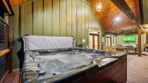 Interior - The Green Retreat-Pool Table, Foosball/Shuffleboard Tables, Playground Set (Broken Bow)