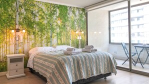 1 slaapkamer, een strijkplank/strijkijzer, gratis wifi, beddengoed