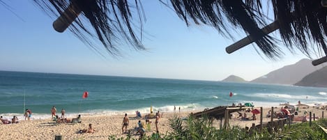 Sun-loungers, beach towels