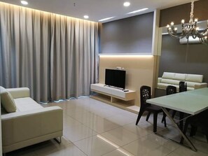 Apartment, 1 Bedroom, Pool View (B32-10) | Living area - Comfort Home Atlantis (Malacca City)