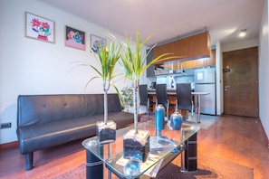 Apartment | Living area | 30-inch flat-screen TV with cable channels, TV - Bellavista Serenity (Santiago)