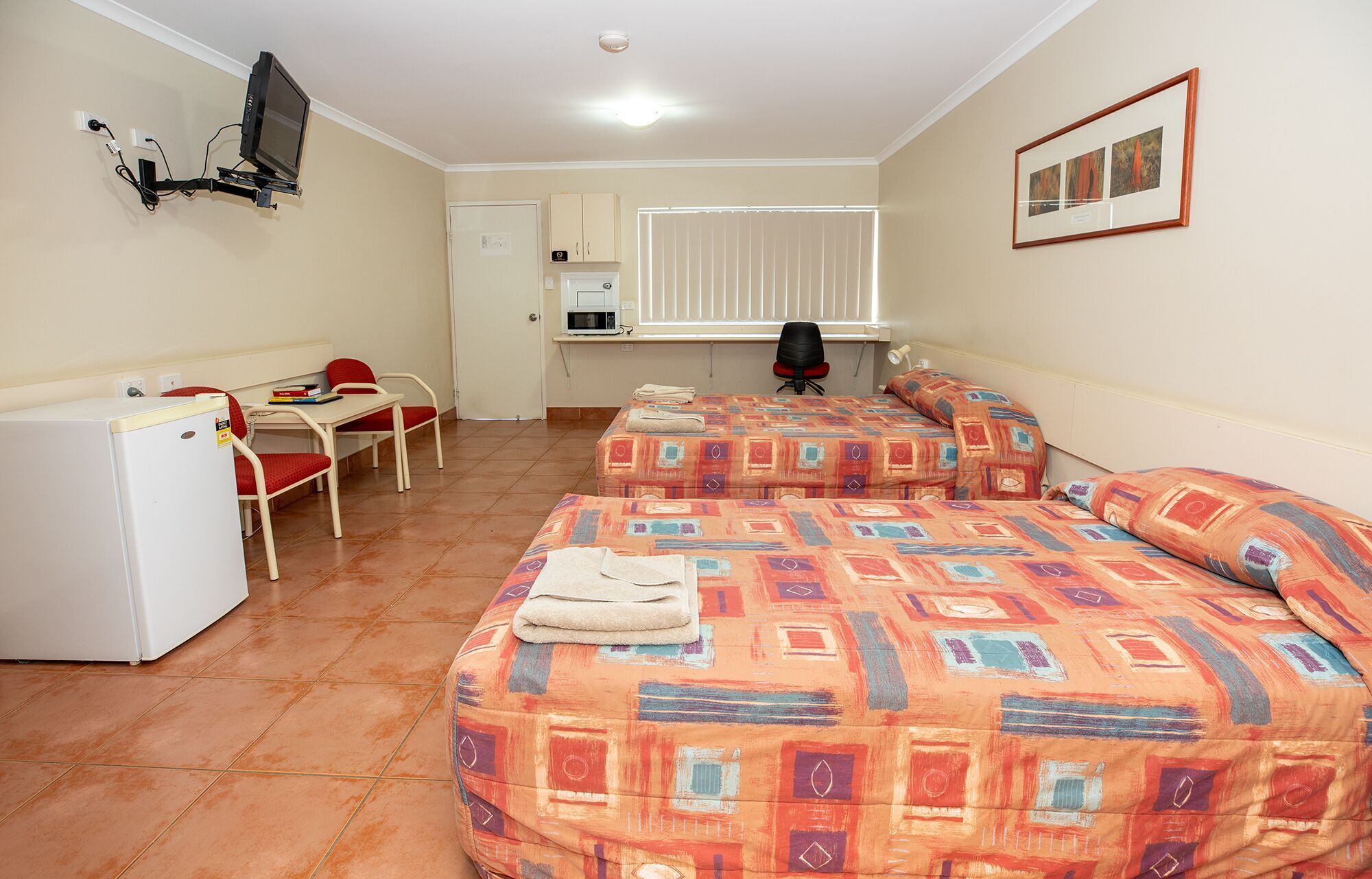 Desk, iron/ironing board, free WiFi, bed sheets