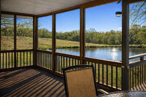 Relax at Pond View Loft—your cozy barn-top retreat with pond views, fires, and fishing fun.