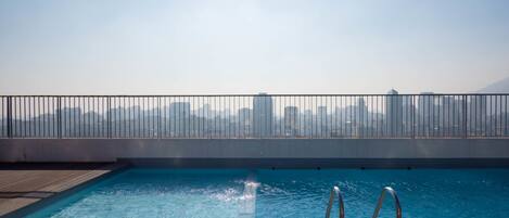 Seasonal outdoor pool, a rooftop pool