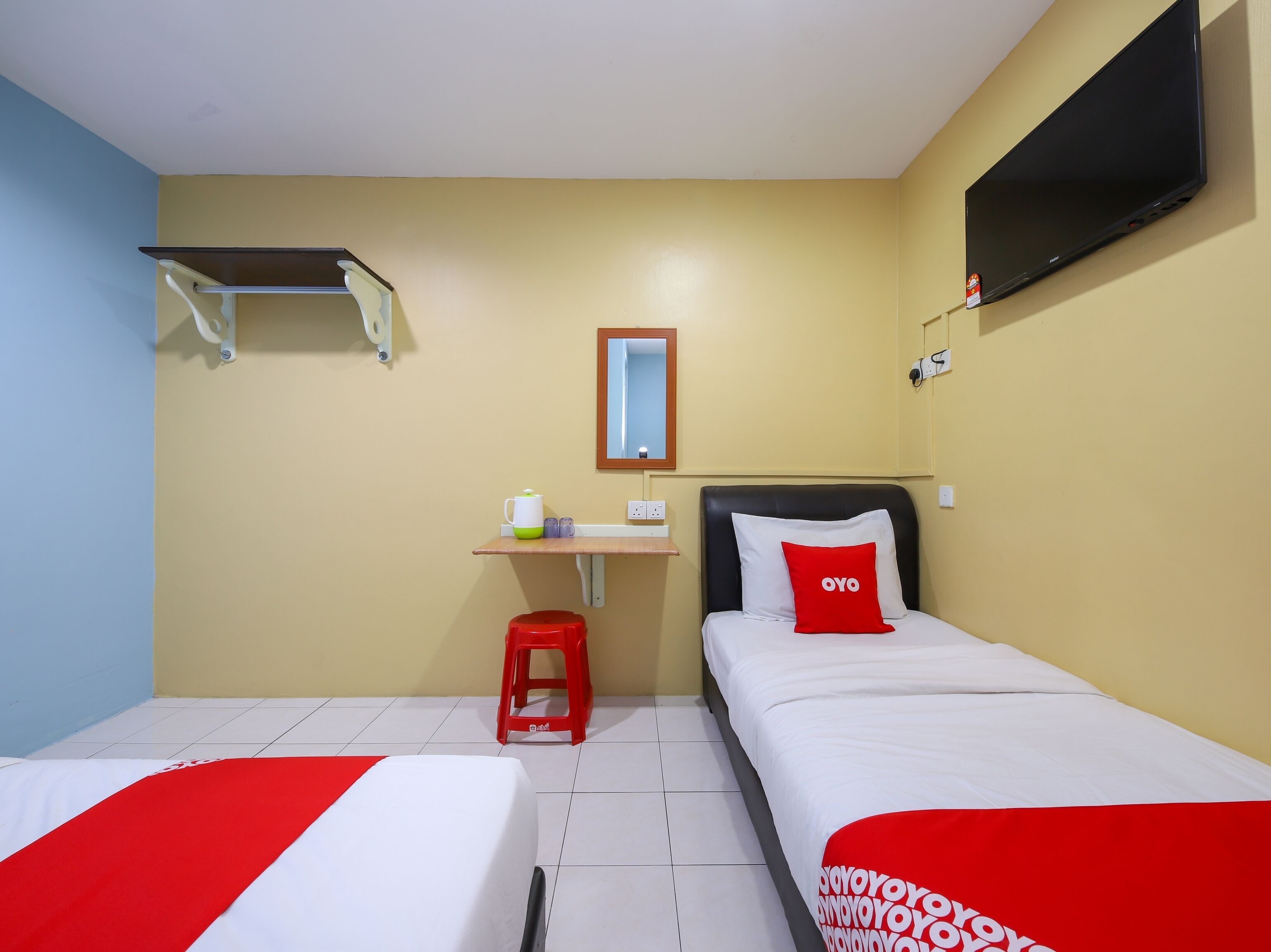 Blackout curtains, free WiFi, bed sheets