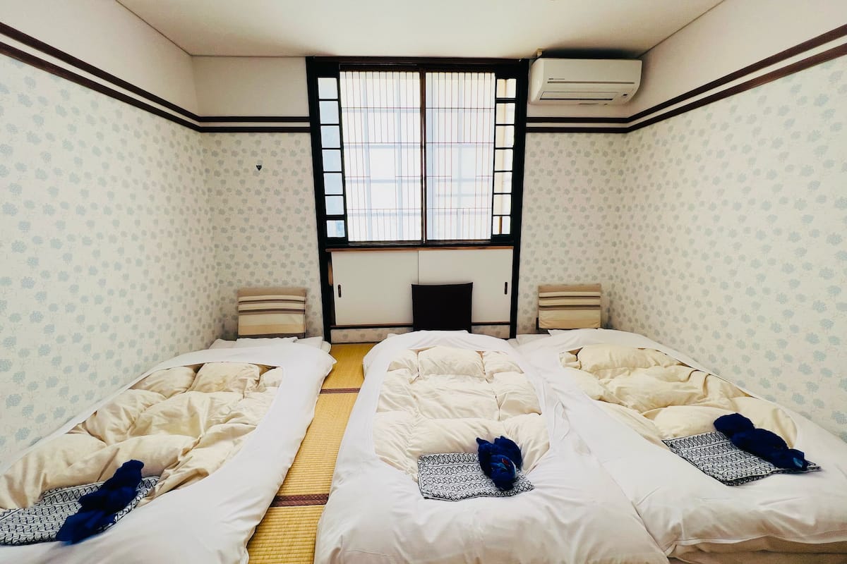 japanese style room, 3 guests | desk, blackout curtains, free wifi, bed sheets