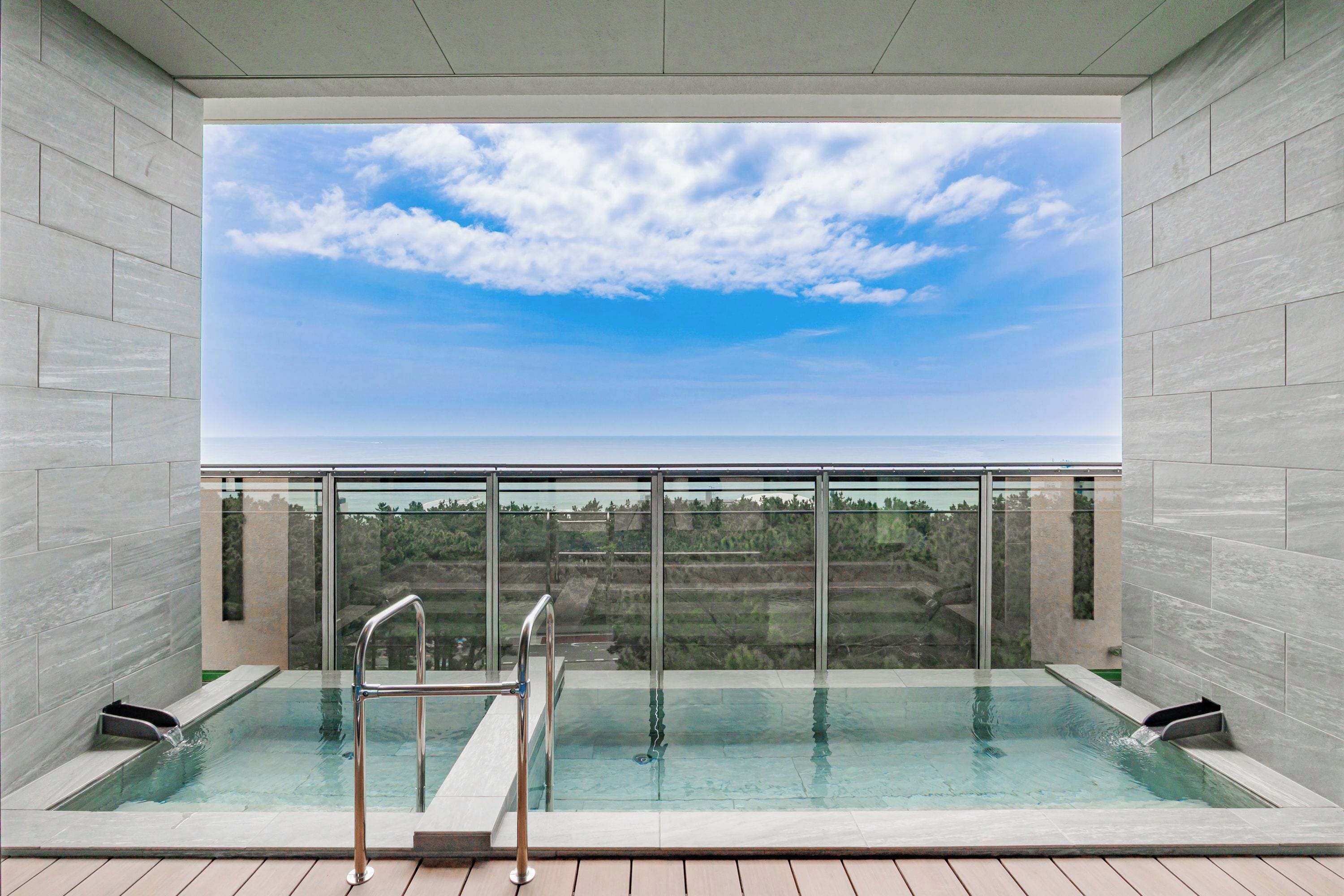 Special Room (With open-air bath)(With Sauna)(Non-smoking) | Bathroom | Free toiletries, hair dryer, slippers, electronic bidet