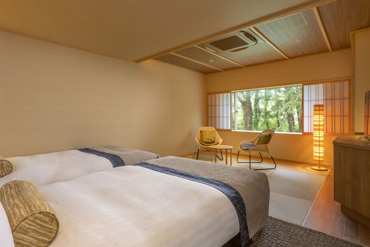 Japanese-Western style Room (With shower booth) Non Smoking | Premium bedding, in-room safe, desk, free WiFi
