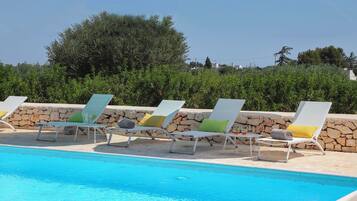 Hồ bơi ngoài trời phục vụ theo mùa, dù/ô trên bãi biển/hồ bơi