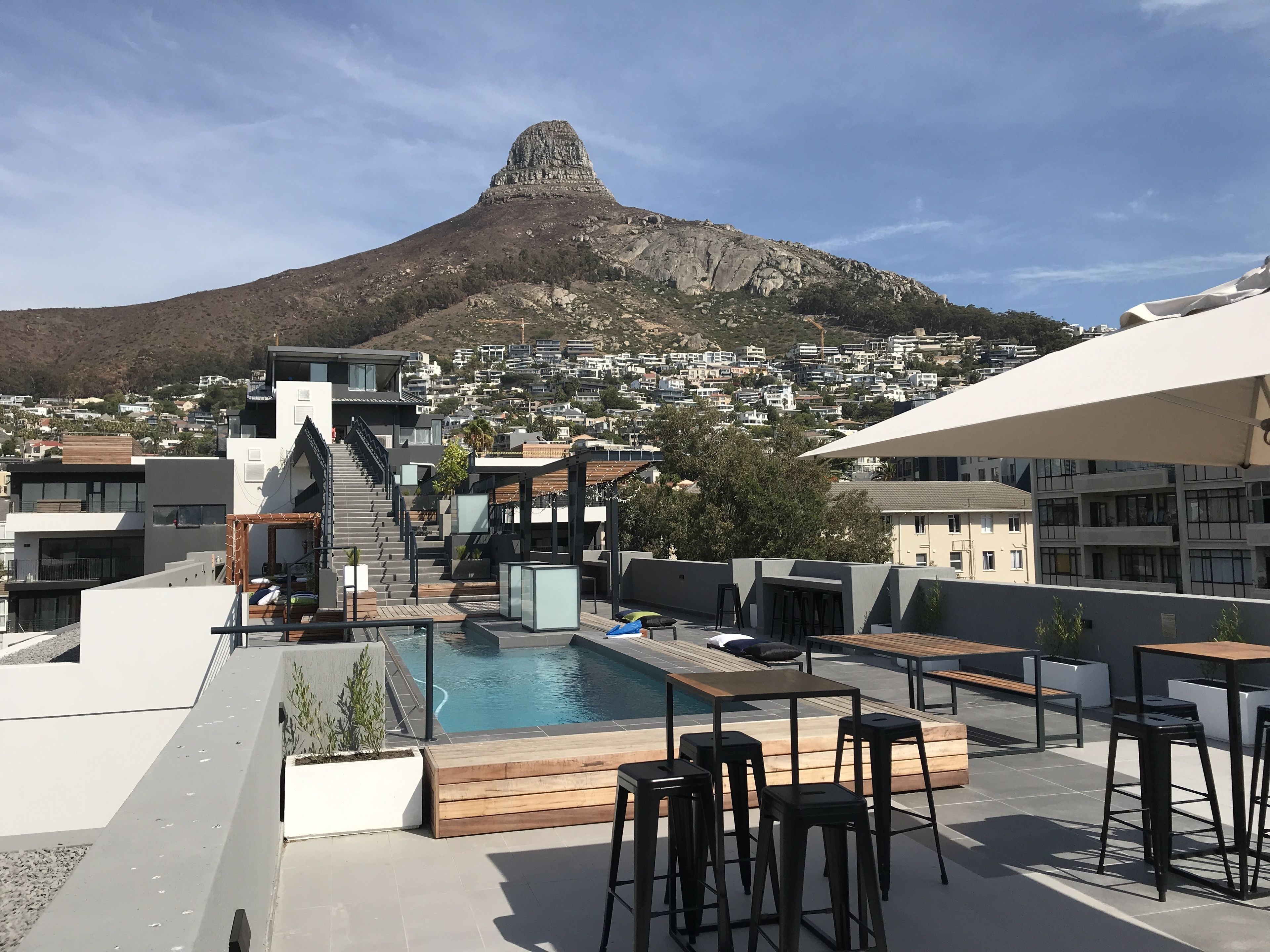Outdoor pool, a rooftop pool