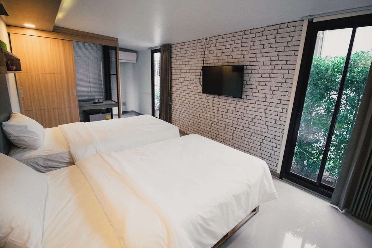 Quarto duplo standard | 1 quarto, Wi-Fi de cortesia, roupa de cama