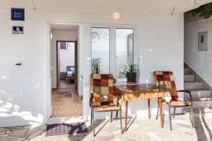 Outdoor dining - Apartments Stipo - One Bedroom Apartment with Terrace and Sea View (A4) (Janjina)