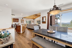 House, Multiple Beds, Patio, Partial Sea View (1475) | Living area | Fireplace - I Love View #1475 (Big Bear City)
