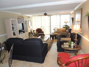 Condo, 3 Bedrooms | Living room - Brigadune #14a Ocean Front (Myrtle Beach)