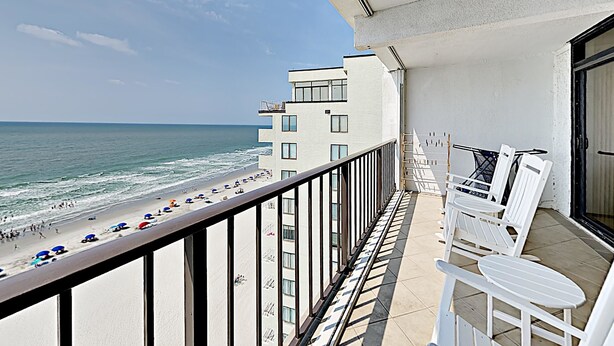Condo, 3 Bedrooms | Balcony - Brigadune #12f Ocean Front (Myrtle Beach)