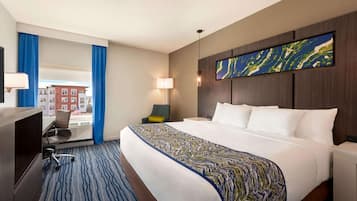In-room safe, desk, laptop workspace, blackout drapes