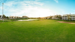 Uitzicht op de golfbaan